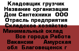 Кладовщик-грузчик › Название организации ­ Дом Сантехники, ООО › Отрасль предприятия ­ Складское хозяйство › Минимальный оклад ­ 14 000 - Все города Работа » Вакансии   . Амурская обл.,Благовещенск г.